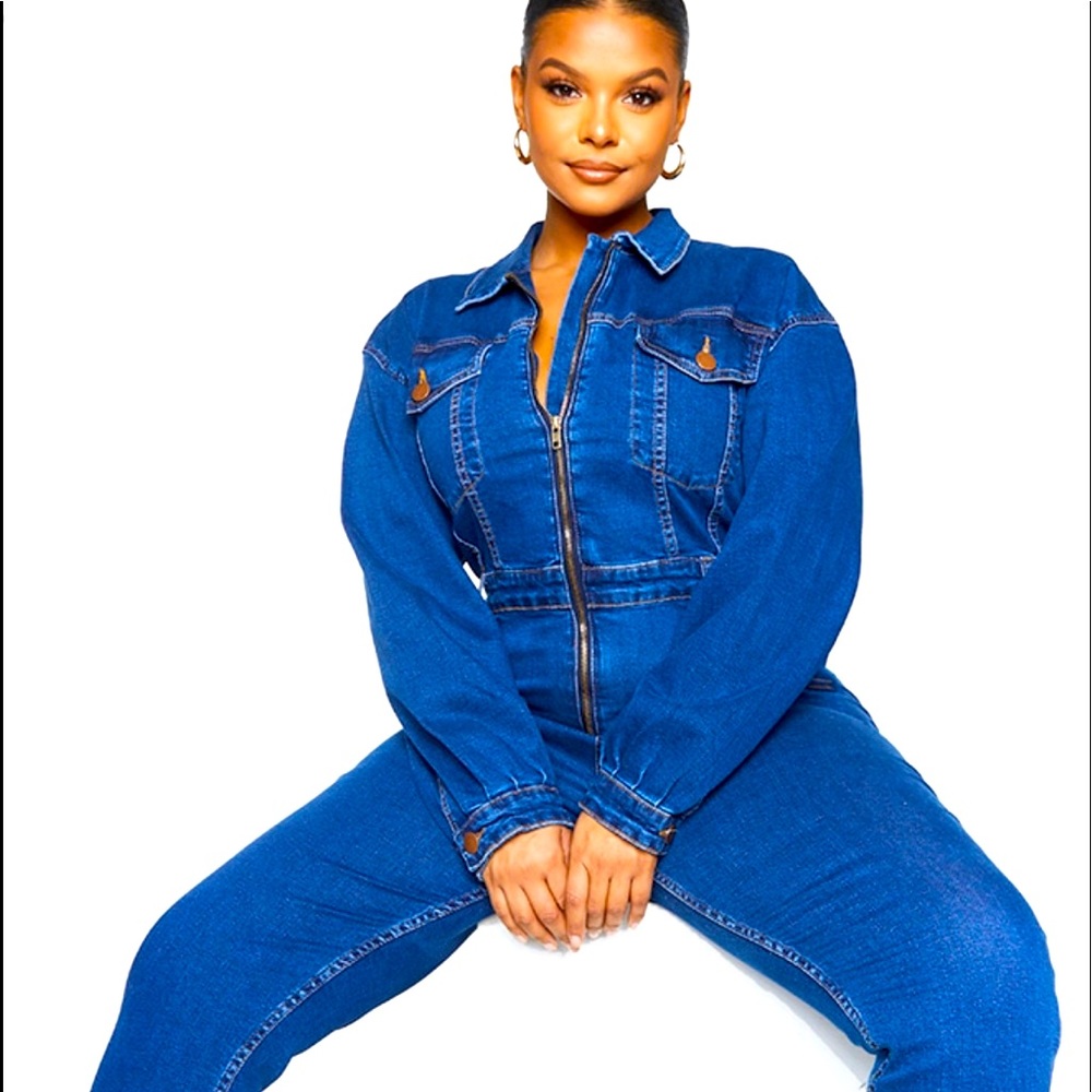 PrettyLittleThing Denim Jumpsuit